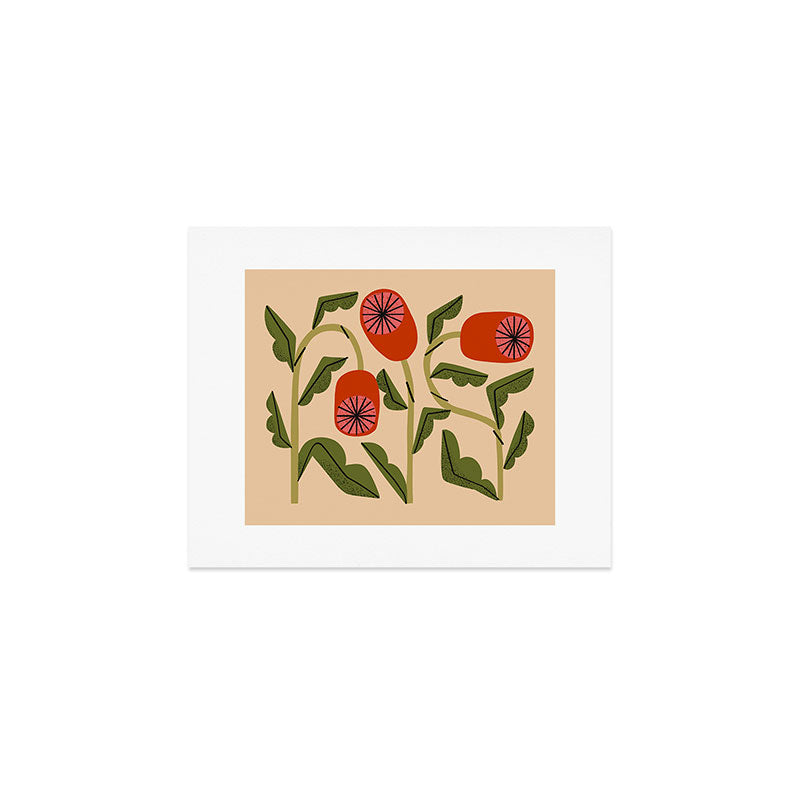 Three Flowers Art Print Gallery Image 1
