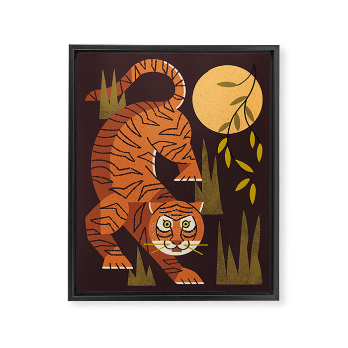 Tiger Moon Framed Canvas Print Gallery Image 1