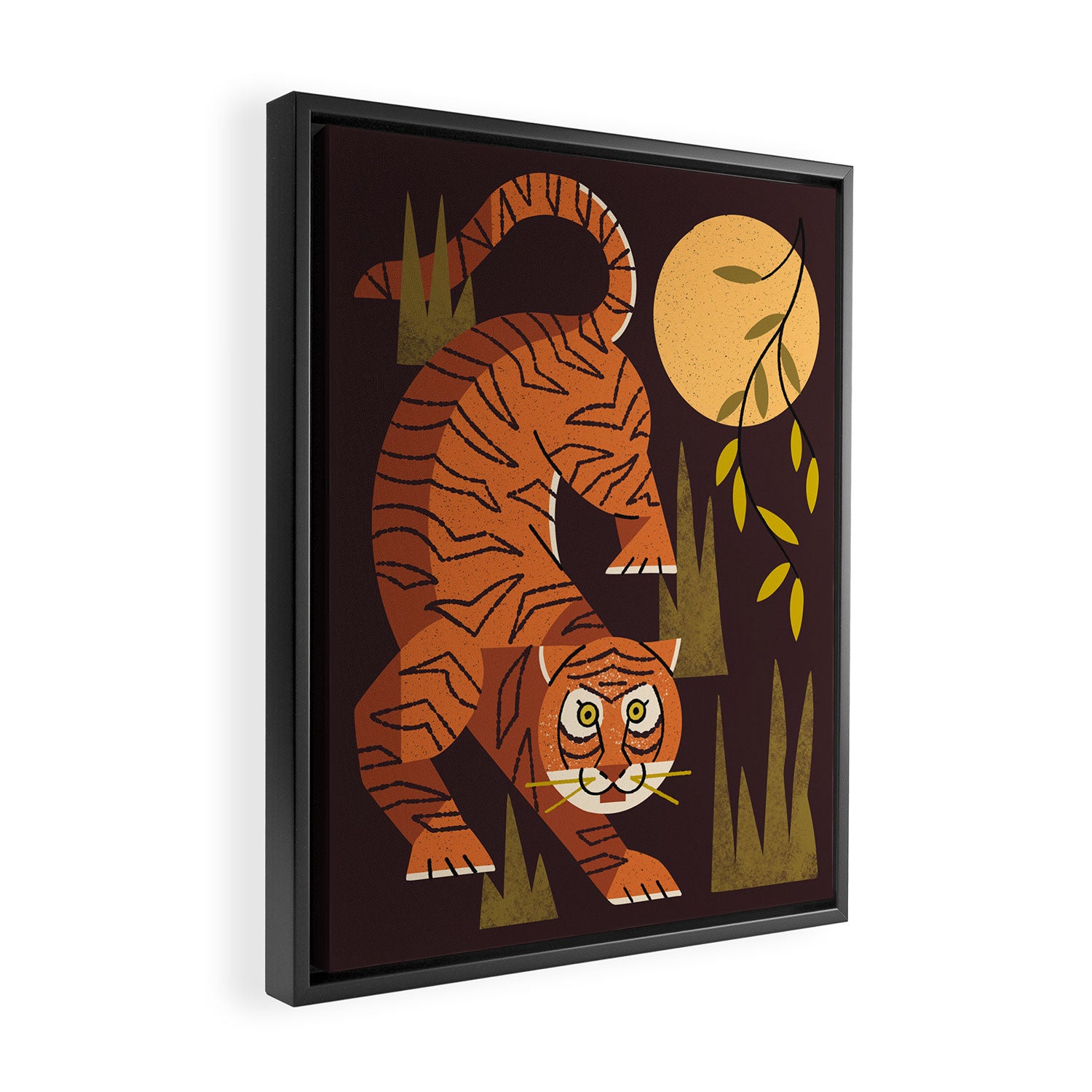 Tiger Moon Framed Canvas Print Gallery Image 2