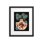 Tiger Vase Bouquet Framed Art Print Gallery Image 5