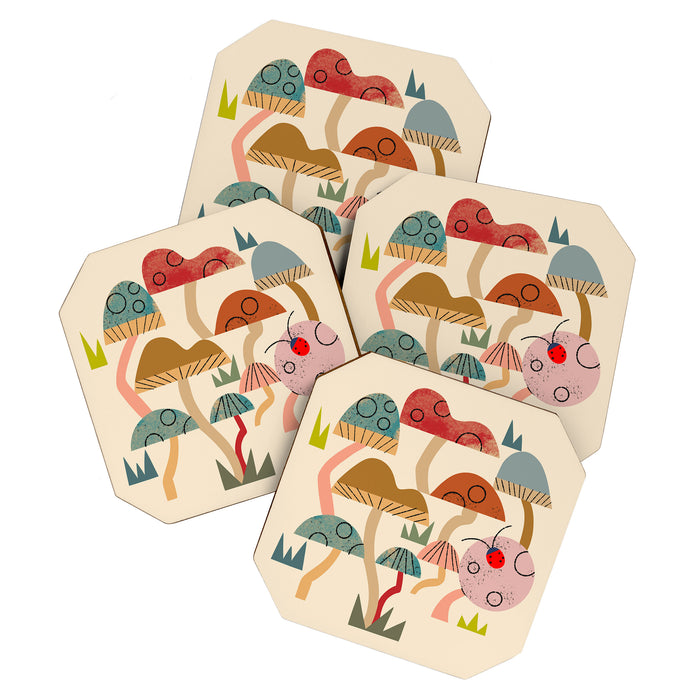 Toadstools and Ladybug Coaster Gallery Image 1