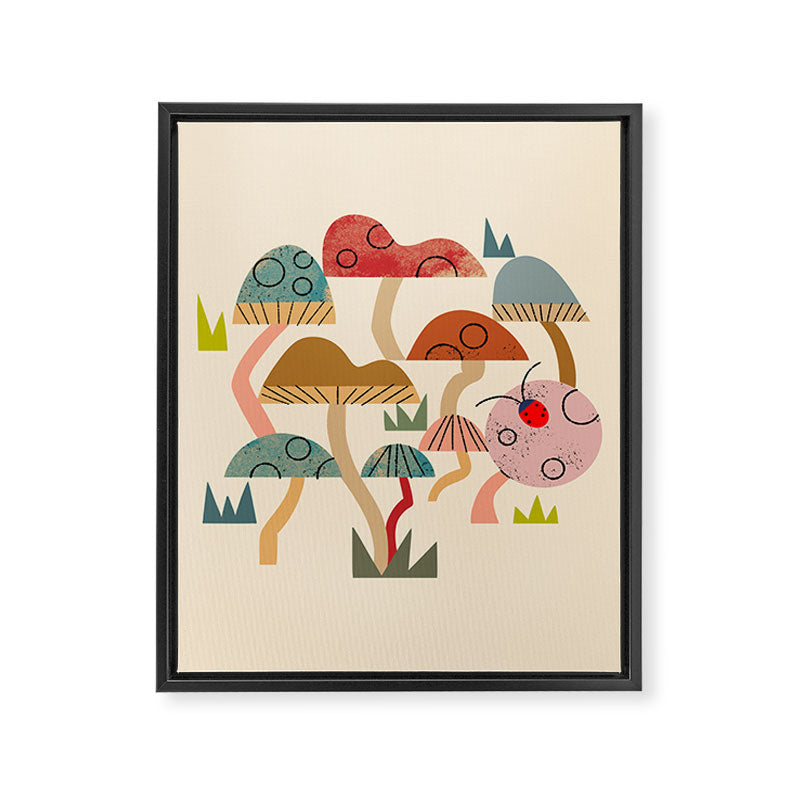 Toadstools and Ladybug Framed Canvas Print Gallery Image 8