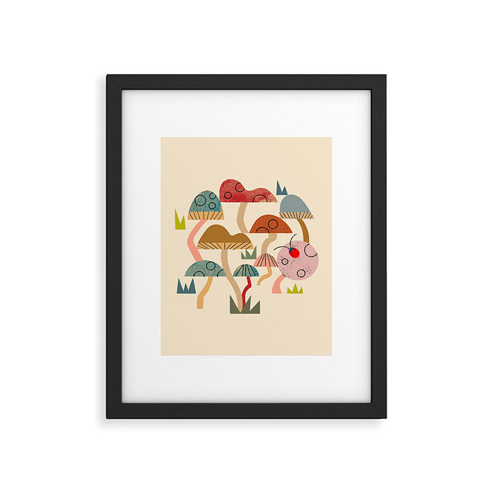 Toadstools and Ladybug Framed Art Print Gallery Image 1