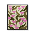 Tulips In Pink Framed Canvas Print Gallery Image 6