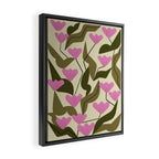 Tulips In Pink Framed Canvas Print Gallery Image 2