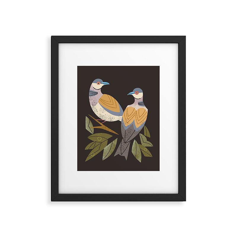 Two Turtle Doves Framed Art Print Gallery Image 5