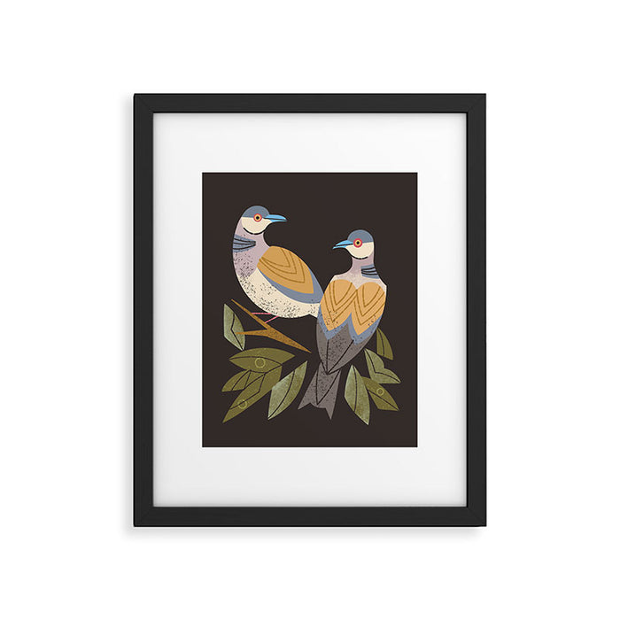 Two Turtle Doves Framed Art Print Gallery Image 1