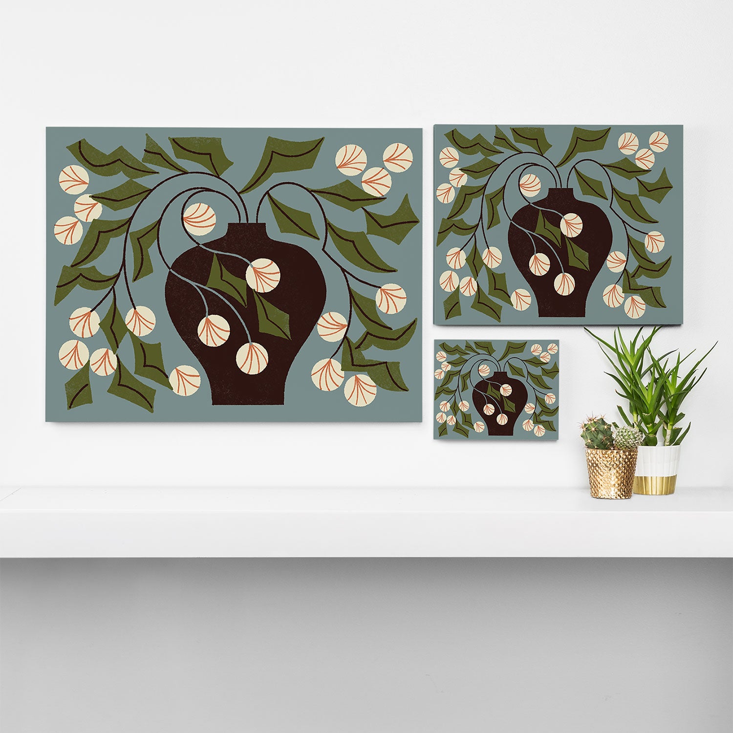 Unruly Bouquet Drawing Canvas Print Gallery Image 3