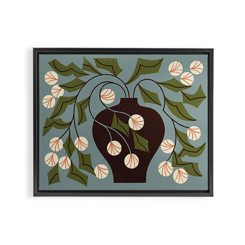 Unruly Bouquet Drawing Framed Canvas Print Gallery Image 3