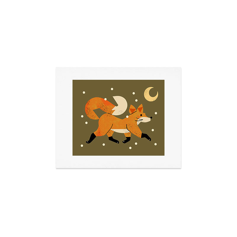 Wandering Winter Fox Art Print Gallery Image 1
