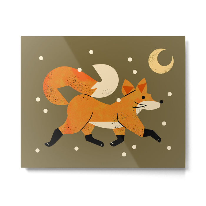 Wandering Winter Fox Metal Print Gallery Image 1