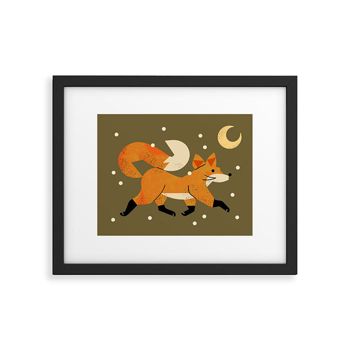 Wandering Winter Fox Framed Art Print Gallery Image 1