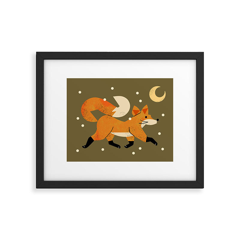 Wandering Winter Fox Framed Art Print Gallery Image 5