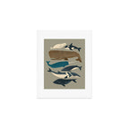 Whales Ahoy (Gray) Art Print Gallery Image 1
