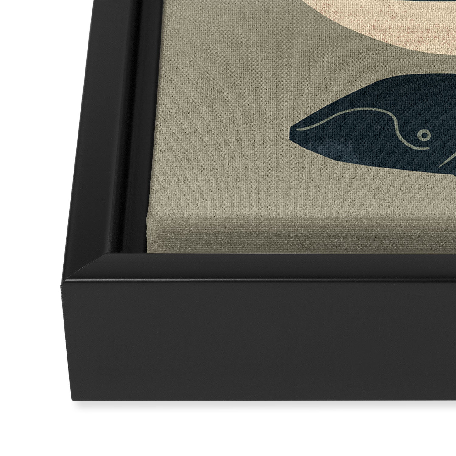 Whales Ahoy (Gray) Framed Canvas Print Gallery Image 3