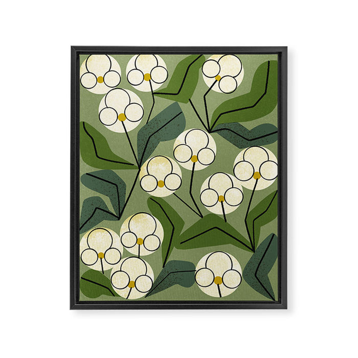 White Orchids Framed Canvas Print Gallery Image 1