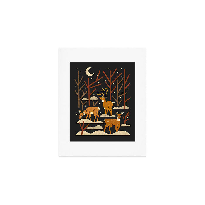 Wild Wood Deer Art Print Gallery Image 1