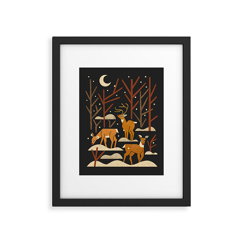 Wild Wood Deer Framed Art Print Gallery Image 5