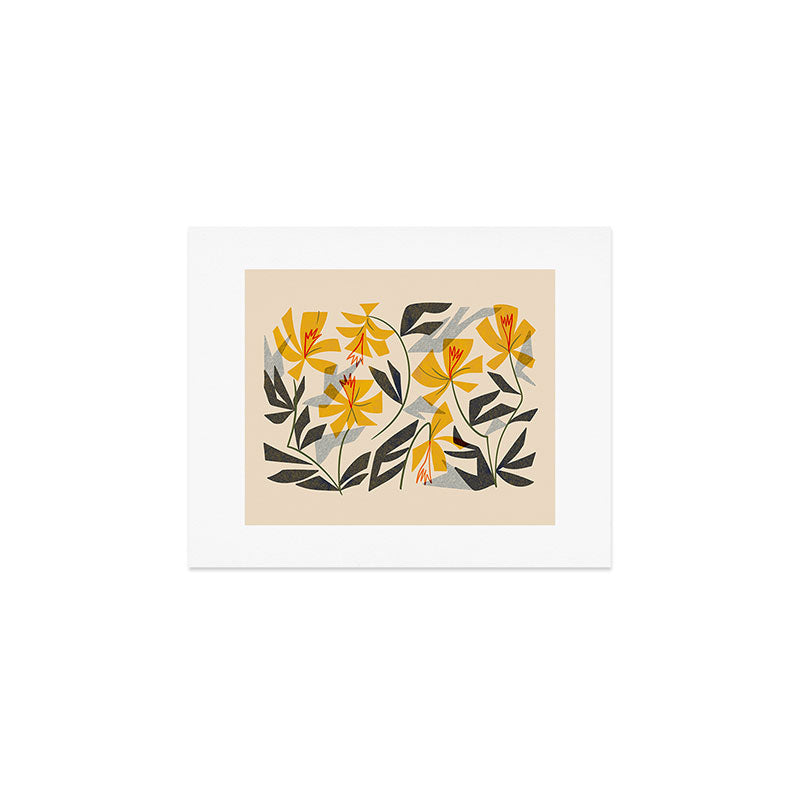 Wild Yellow Lilies Art Print Gallery Image 1
