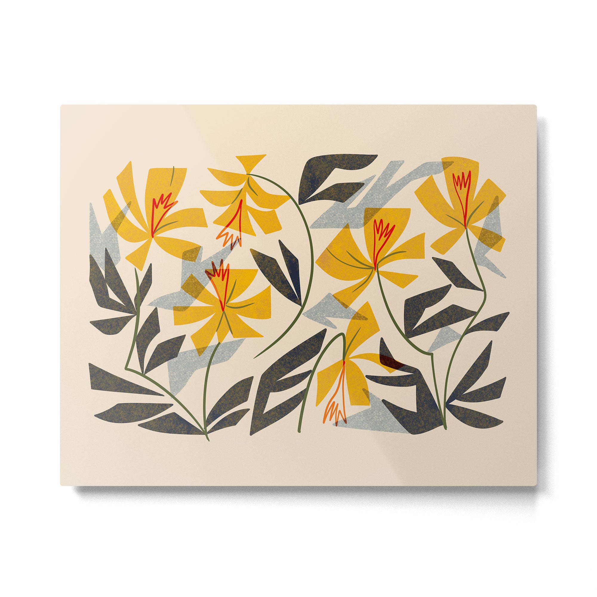 Wild Yellow Lilies Metal Print Gallery Image 4