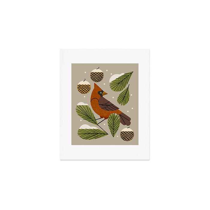 Winter Cardinal Art Print Gallery Image 1
