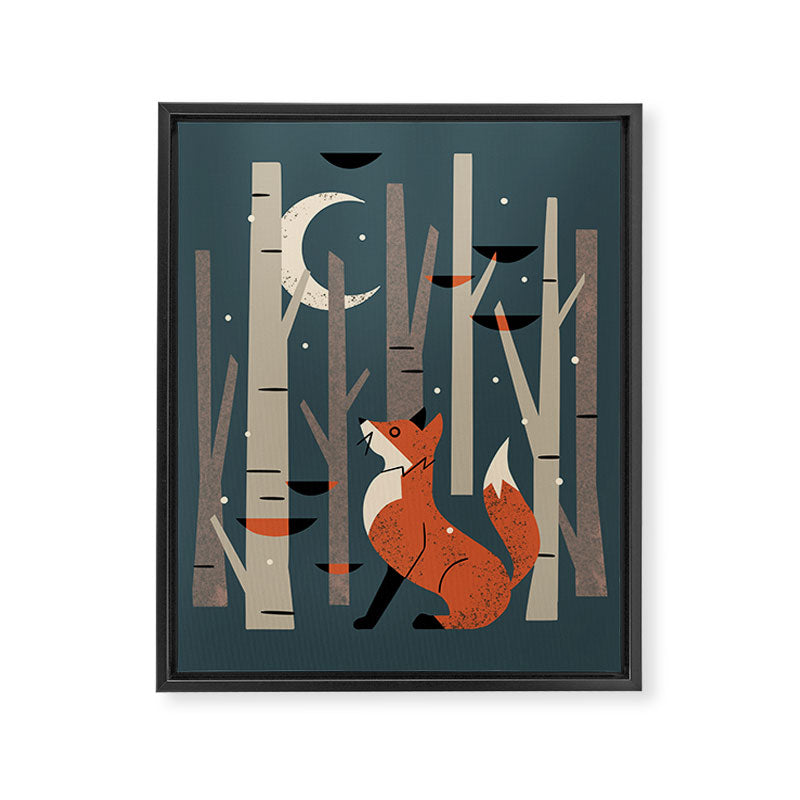 Winter Forest Fox Framed Canvas Print Gallery Image 8