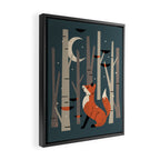 Winter Forest Fox Framed Canvas Print Gallery Image 2