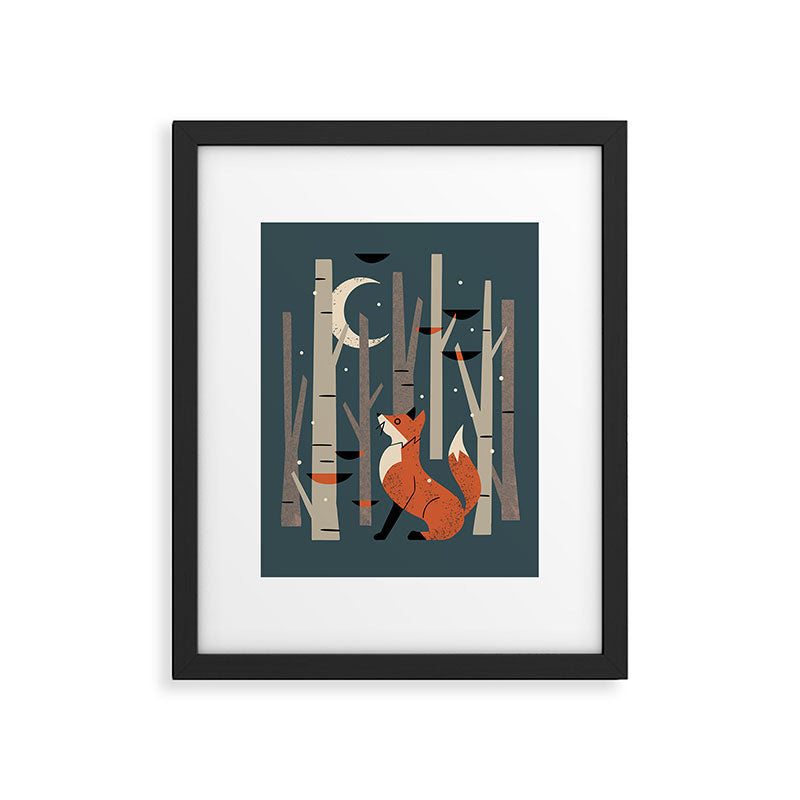 Winter Forest Fox Framed Art Print Gallery Image 6