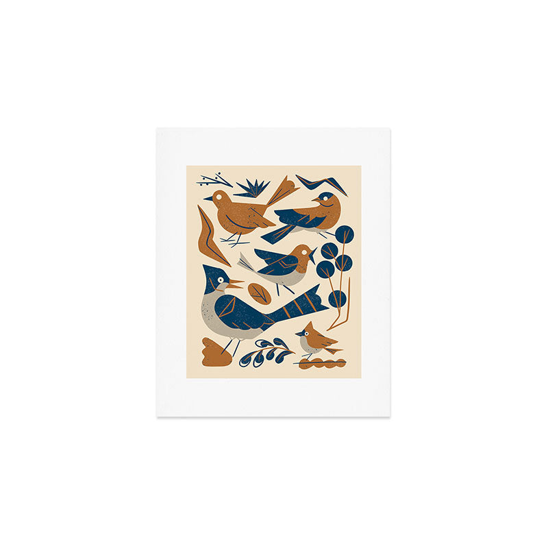 Woodland Songbirds Art Print Gallery Image 1