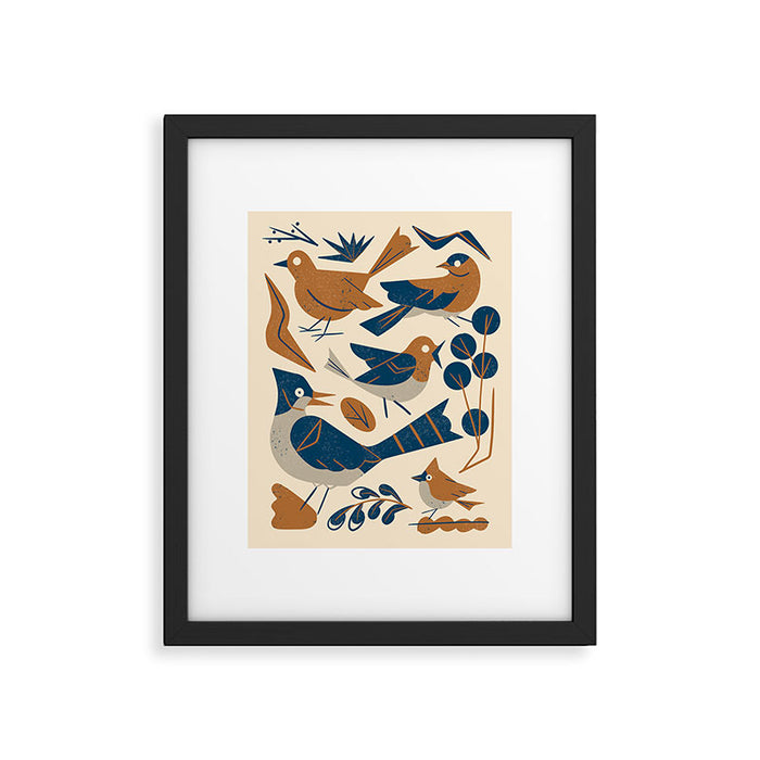 Woodland Songbirds Framed Art Print Gallery Image 1