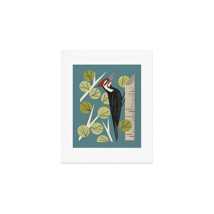 Woodpecker in Aspen Tree Art Print Gallery Image 1