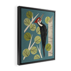 Woodpecker in Aspen Tree Framed Canvas Print Gallery Image 2