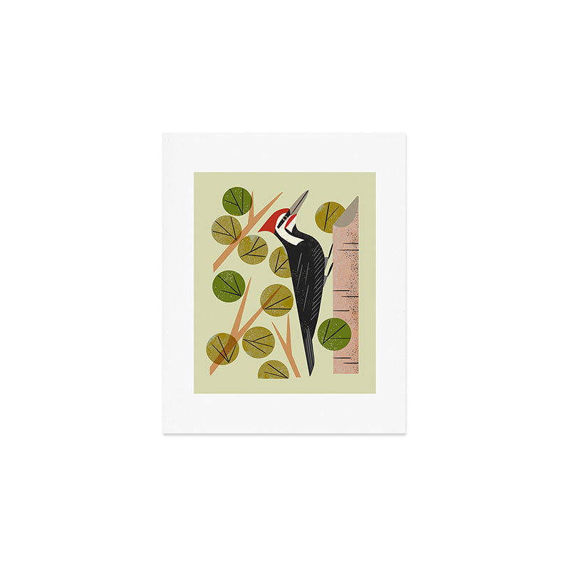 Woodpecker In Aspen Tree Art Print Gallery Image 1