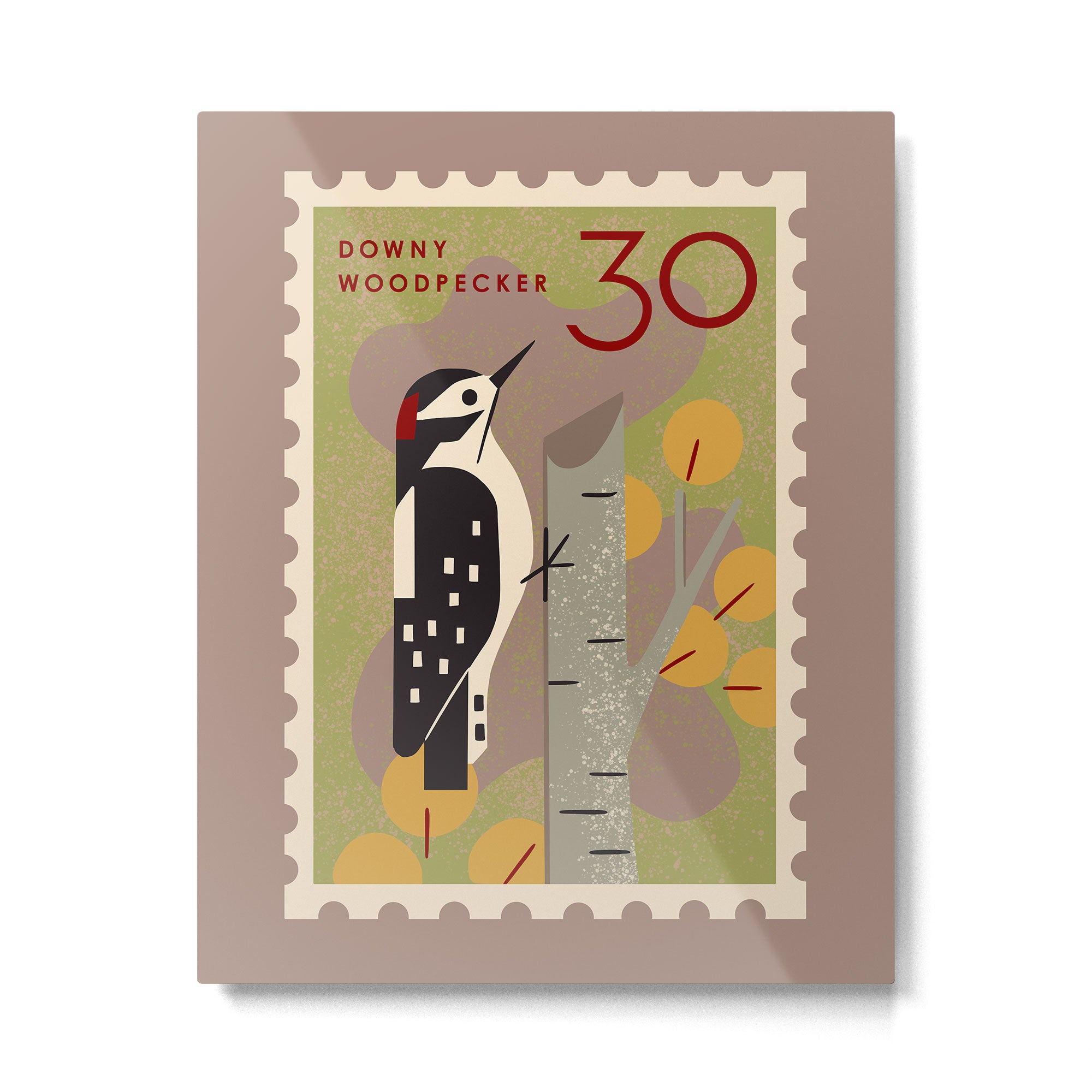 Woodpecker Postage Stamp Metal Print Gallery Image 6