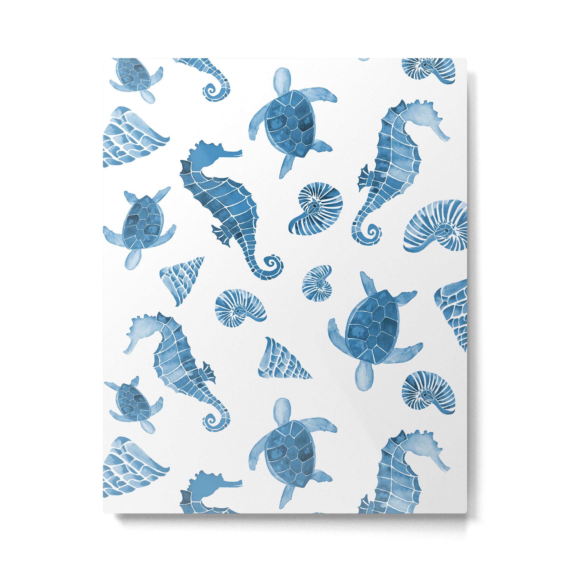 Sea Creatures | Light Blue Ocean Animals Metal Print Gallery Image 6