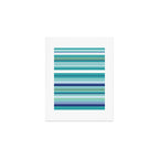 Tropical Blue Stripe|Banana Leaf Coordinate|Renee Davis Art Print Gallery Image 1