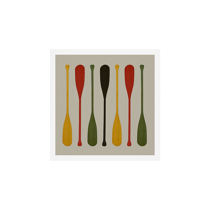 Canoe Paddle Stripes Art Print Gallery Image 1