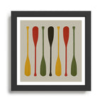 Canoe Paddle Stripes Framed Art Print Gallery Image 1