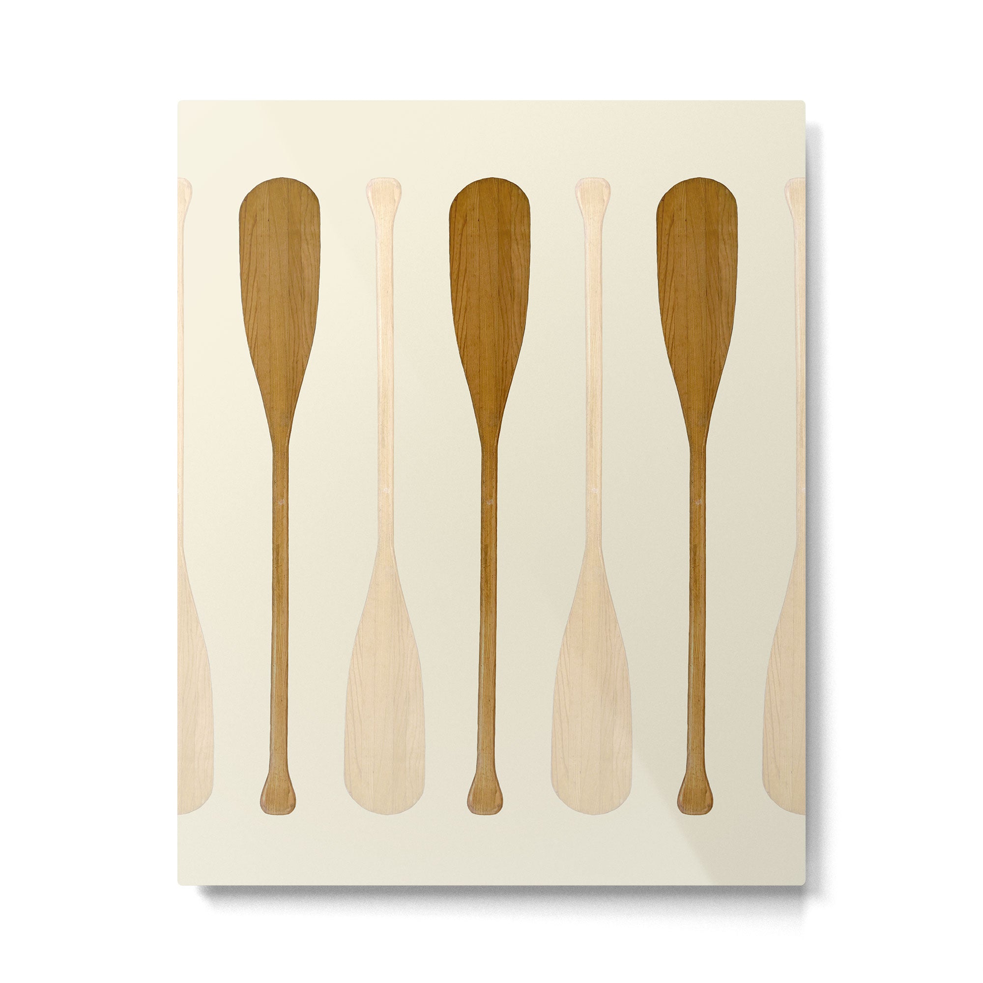 Canoe Paddle Stripes Neutral Metal Print Gallery Image 6