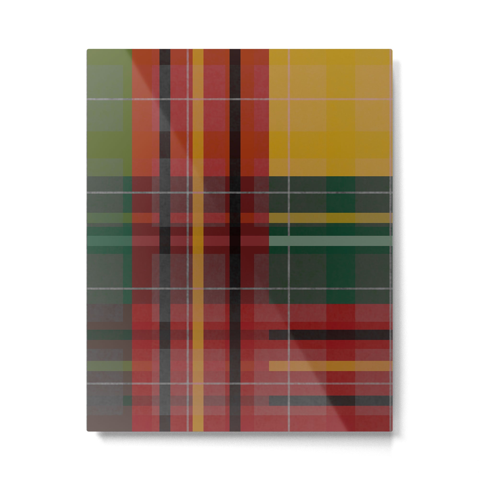 Plaid Lines Metal Print Gallery Image 6