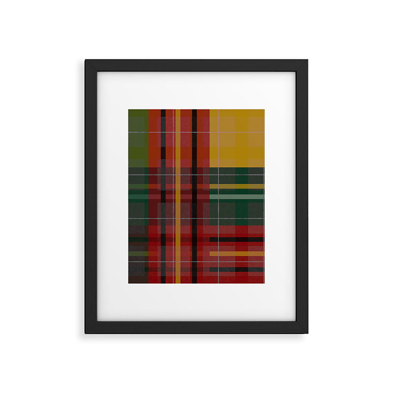 Plaid Lines Framed Art Print Gallery Image 6