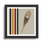 Vintage Snowshoe With Stripes Framed Art Print Gallery Image 1