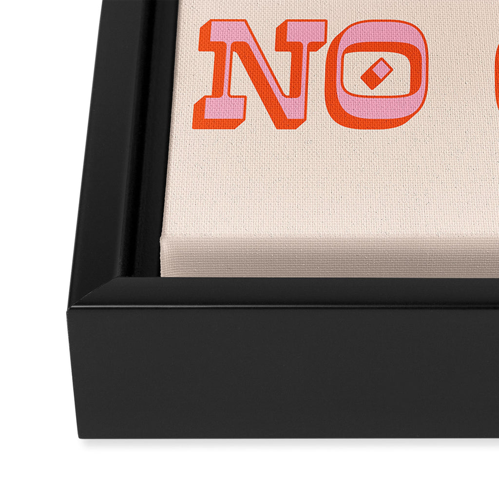 "All hat no cattle" in pink and orange retro western letters Framed Canvas Print Gallery Image 3