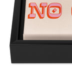 "All hat no cattle" in pink and orange retro western letters Framed Canvas Print Gallery Image 3