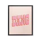 DANG - western style saloon font in retro mod colors (bright pink and orange) Framed Canvas Print Gallery Image 8