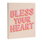 Southern Snark: Bless your heart (bright pink and orange) Canvas Print Gallery Image 8