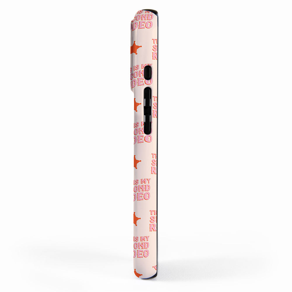 This is My Second Rodeo (pink and orange saloon-style letters) iPhone Case Gallery Image 2
