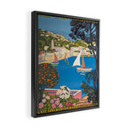 1926 FRANCE Summer On The Cote D'Azur Travel Poster Framed Canvas Print Gallery Image 2