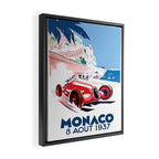 1937 MONACO Grand Prix Racing Poster Framed Canvas Print Gallery Image 2
