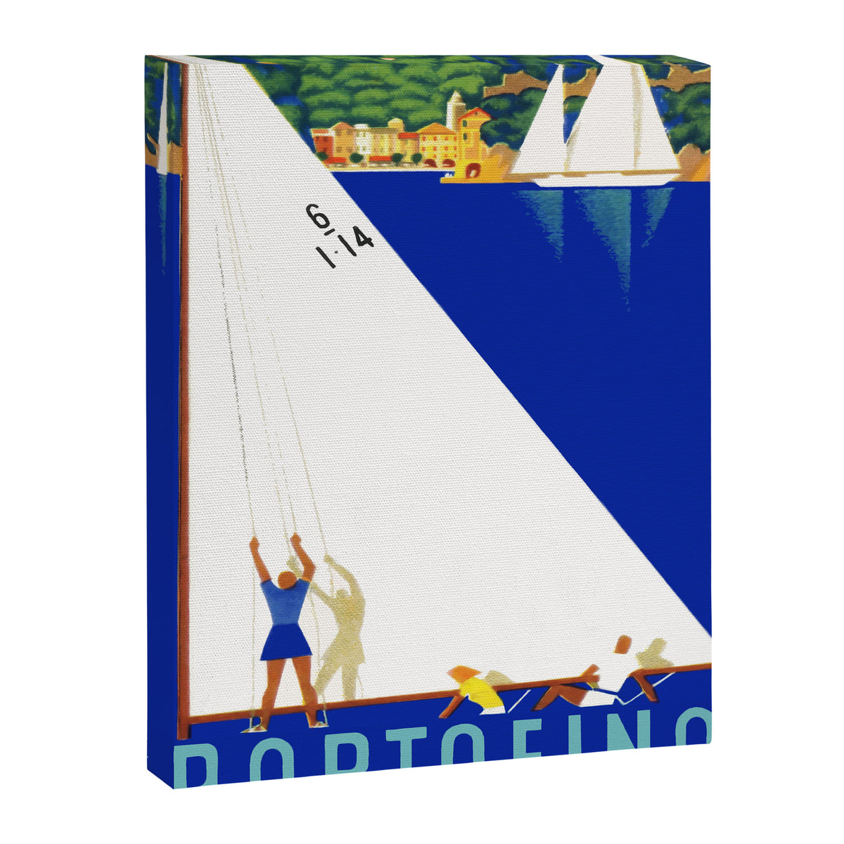 1941 PORTOFINO Italy Travel Poster Canvas Print Gallery Image 6